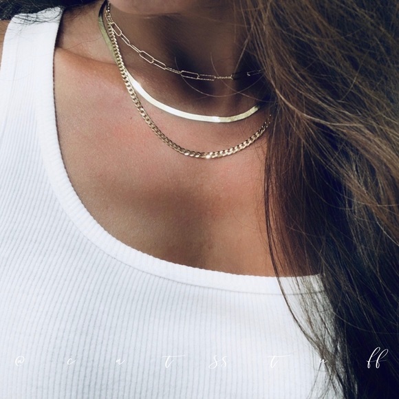 Miami Cuban Curb Chain Link Choker Necklace - Picture 8 of 10